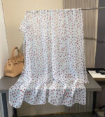 Elegant Transparent Silk Printing Long Scarf Wave point - Image 2