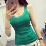 Camisole Women's Inner Sleeveless Grass Green Made in China