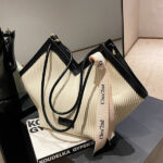 Retro Versatile Shoulder Bag Artificial Leather White