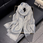 Women's Tencel Cotton Long Travel Beach Scarf gray