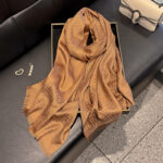 Women's Tencel Cotton Long Travel Beach Scarf Lite coffee