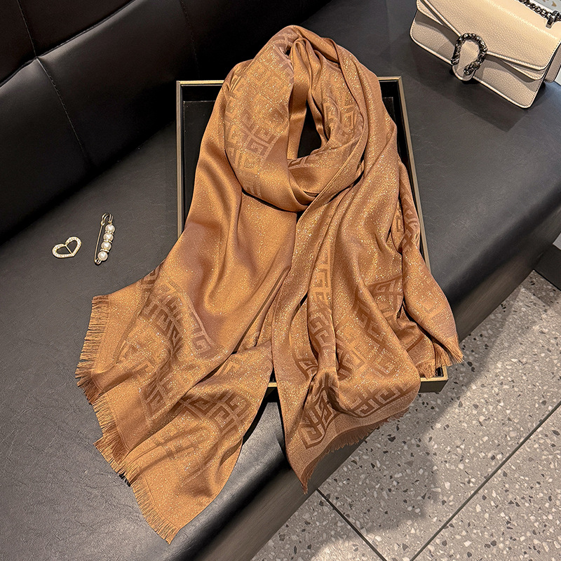 O1CN01DhbTBv27qtktJfH46_!!3434267849-0-cib Women's Tencel Cotton Long Travel Beach Scarf Lite coffee - Image 1