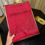Women's Tencel Cotton Long Travel Beach Scarf Red - Image 2