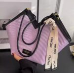 Retro Versatile Shoulder Bag Artificial Leather Purple