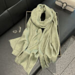 Women's Tencel Cotton Long Travel Beach Scarf matcha