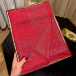 Women's Tencel Cotton Long Travel Beach Scarf red - Image 2