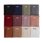 Fashion Cotton and Linen Striped Sequins Single Color Lightweight Flat Scarf - Image 2