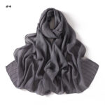 Fashion Cotton and Linen Striped Sequins Single Color Lightweight Flat Scarf