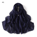 Fashion Cotton and Linen Striped Sequins Single Color Lightweight Flat Scarf